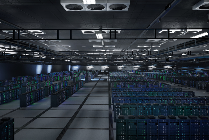 Large AI data center facility